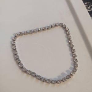 Silver diamond bracelet 9 inches